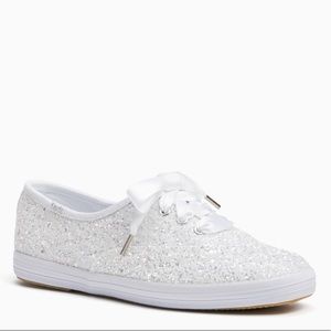 kate spade New York Glitter Lace Up Sneakers